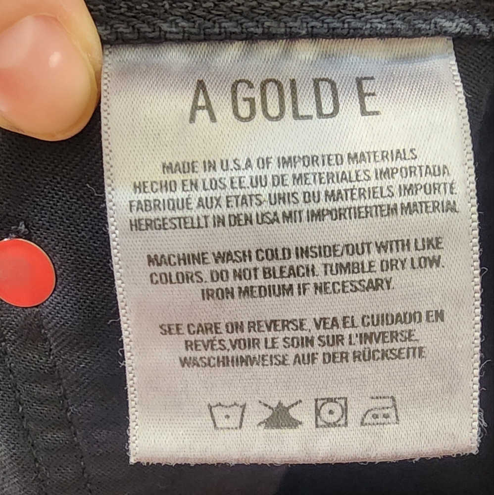 Agolde Stylish Black Jeans with Gold Accents - Picture 6 of 7